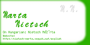 marta nietsch business card